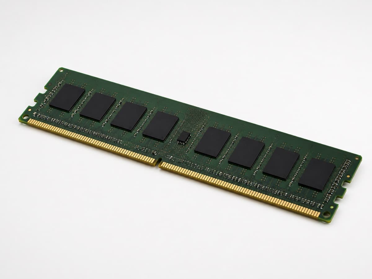 Angled view of a memory module